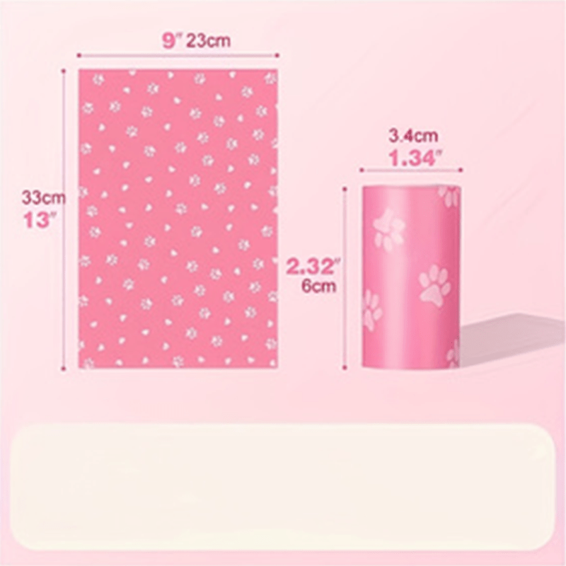 220 Pet Waste Bags (11 Rolls) – Pink Paw Design