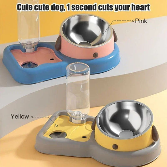 Set - Feeding Bowls And Drinkers 15-Degree Tilt Design