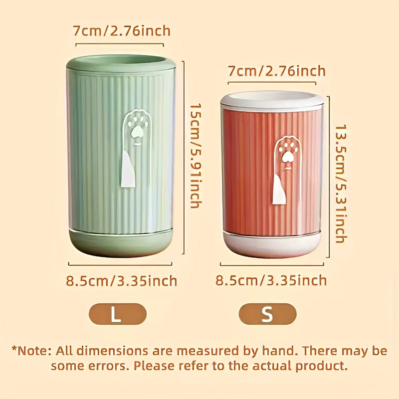 2-in-1 Paw Cleaner Cup with 2 Towels – No-Rinse Paw Washing Tool