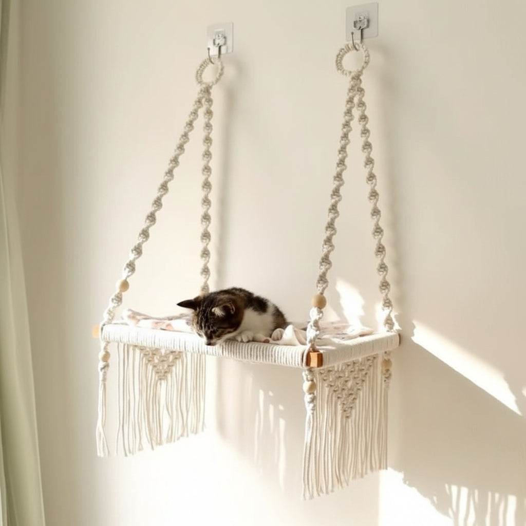 Bohemian Style - Macrame Cat Hammock