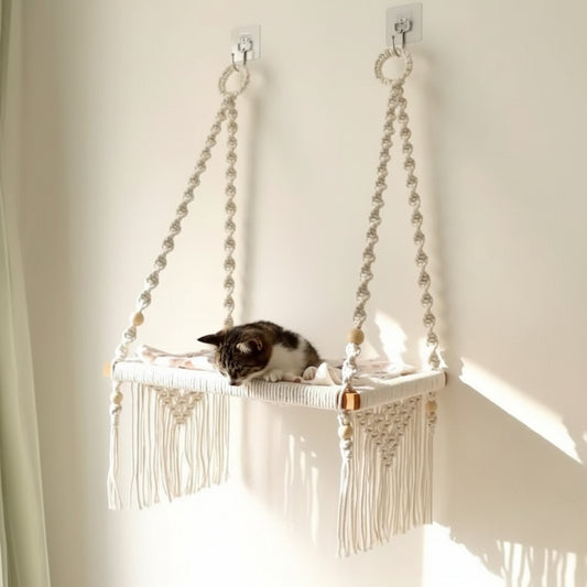 Bohemian Style - Macrame Cat Hammock