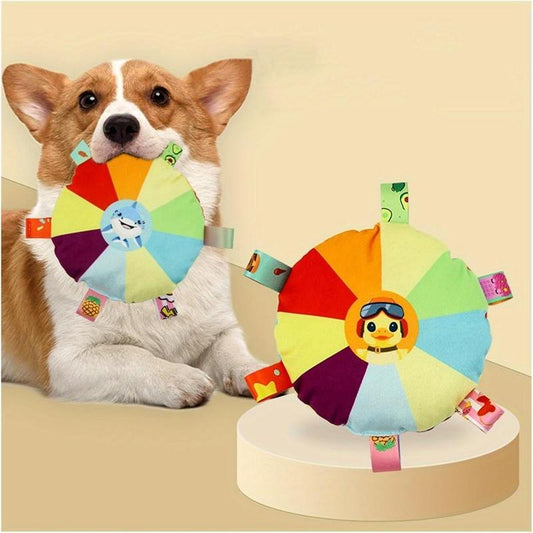 Flying Discs Chew Toys - With Bells Inside, Washable, Bite-Resistant