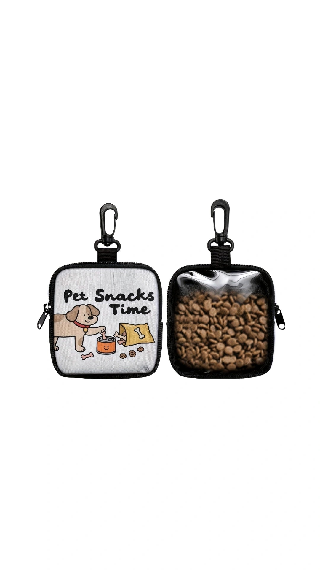 Dog Treat Pouch with Clip & Zipper – Training & Walking Bag for Pets